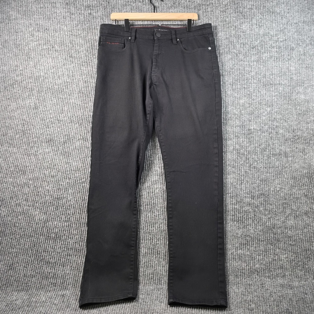 G Fried Denim Moto Jeans Mens 36 Black Ribbed Biker Aesthetic Y2K Grunge Casual
